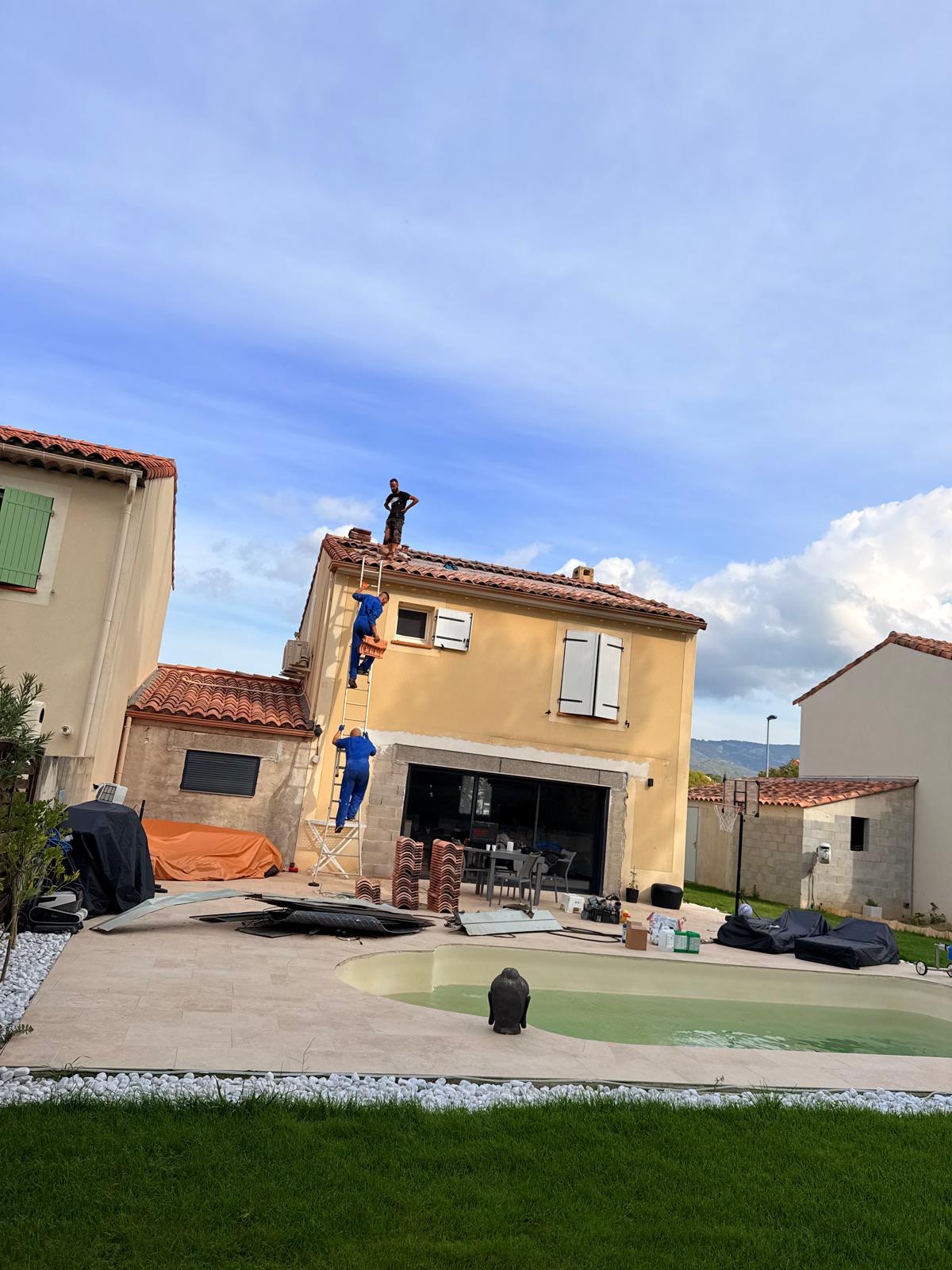 Chantier couverture Mike Toiture Aix-en-Provence